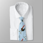 Crazy Rooster Tie<br><div class="desc">Poor crazy rooster.  Someone just asked,  for the millionth time,  why he crossed the road.</div>
