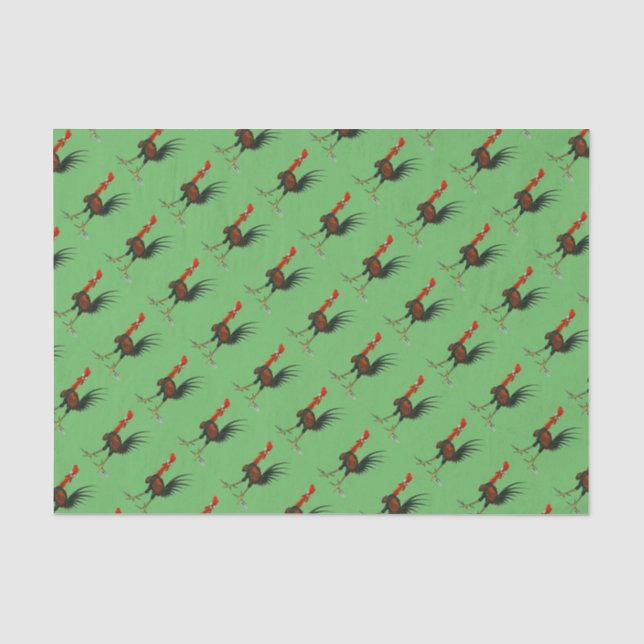 Crazy Rooster Tissue Paper (Front)