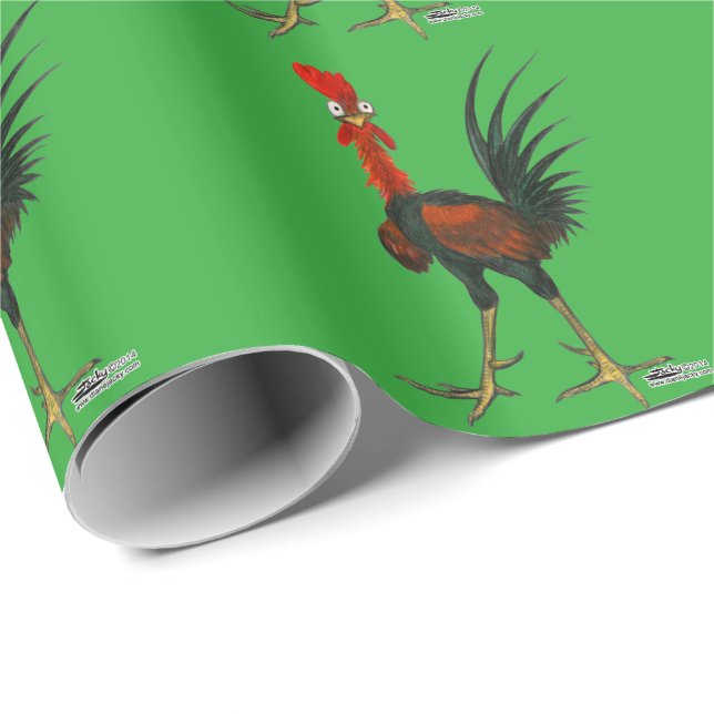 Crazy Rooster Wrapping Paper (Roll Corner)