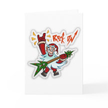 Crazy Santa "Rock On" Card