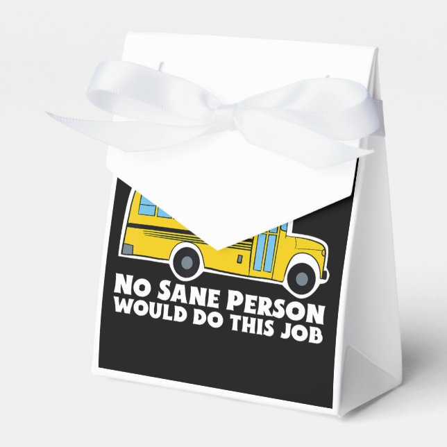 Crazy School Bus Driver Gift Favour Box (Front Side)