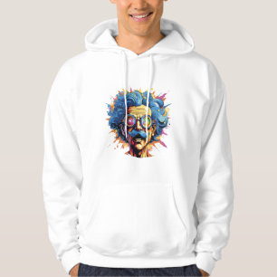 Crazy Scientist Colourful Abstract Genius Art Hoodie
