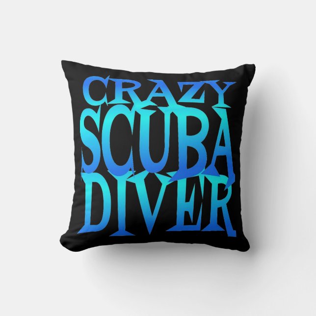 Crazy Scuba Diver Cushion (Front)