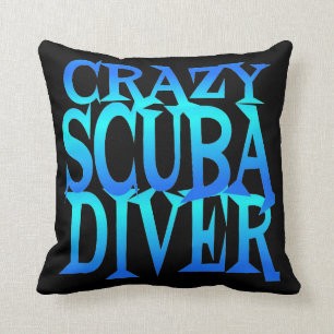 Crazy Scuba Diver Cushion