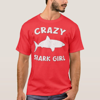 Crazy Shark Girl Funny Shark Event Week Lovers Tan T-Shirt