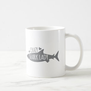 Crazy Shark Lady Coffee Mug