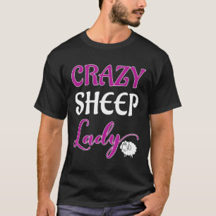 Crazy Sheep Lady Funny Farm Animal Novelty T-Shirt