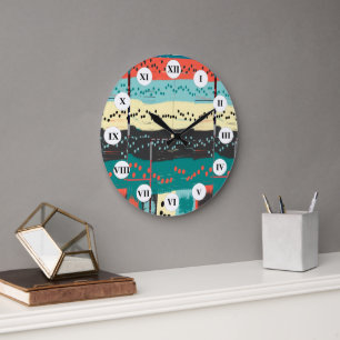 Crazy Sheet Music by Shirley Taylor Large Clock