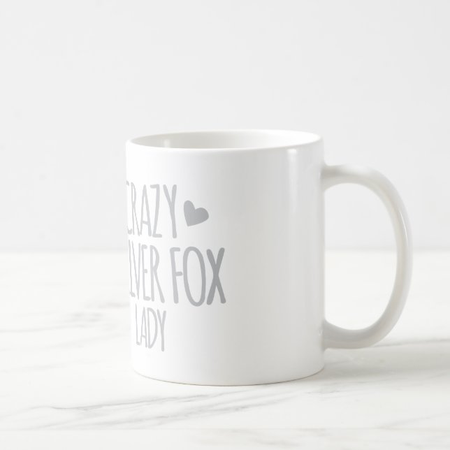 Crazy silver fox lady coffee mug (Right)