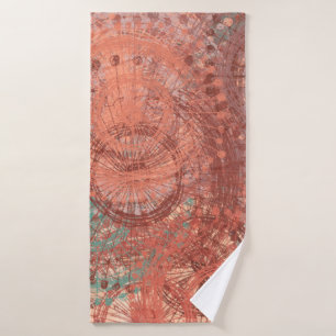 Crazy sketch random pattern. Chaos and variety. Mo Bath Towel