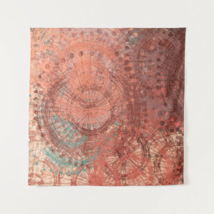 Crazy sketch random pattern. Chaos and variety. Mo Tapestry