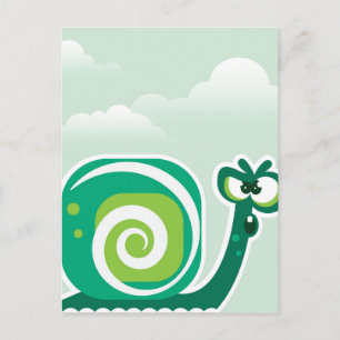 Crazy Snail Postcard