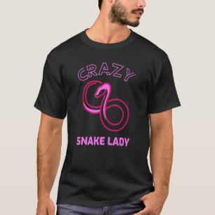 Crazy Snake Lady Snake Reptile Python Graphic 2 T-Shirt