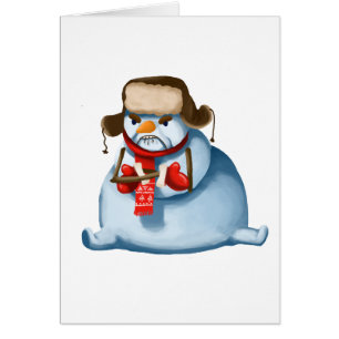 Crazy Snowman Christmas Card