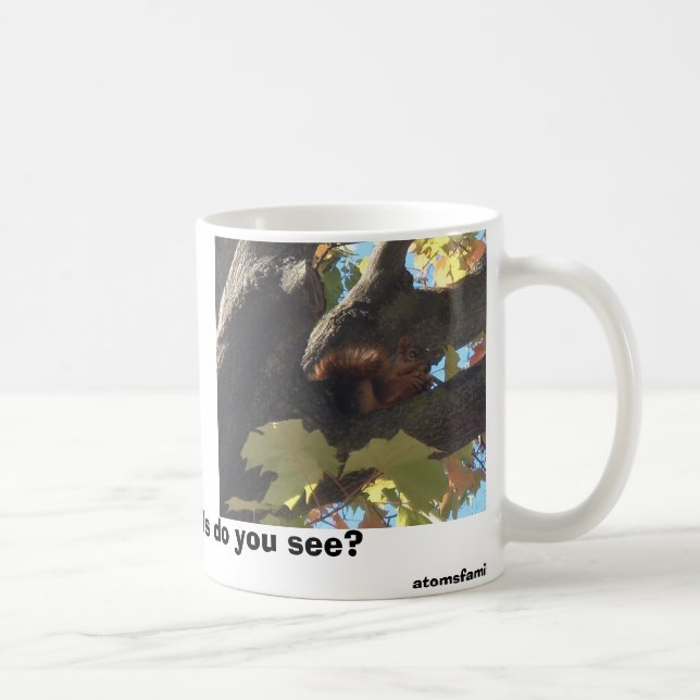 crazy squirrel, I like squirrels,Do you like sq... Coffee Mug (Right)