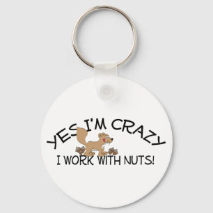 Crazy Squirrel Key Ring