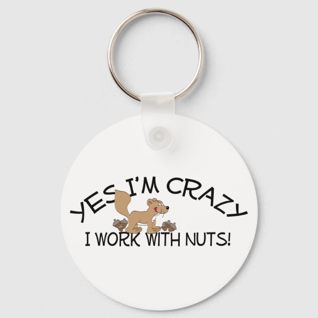 Crazy Squirrel Key Ring (Front)