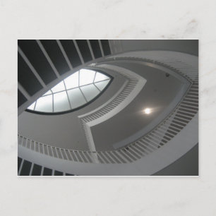 Crazy Staircase Looking Up Postcard
