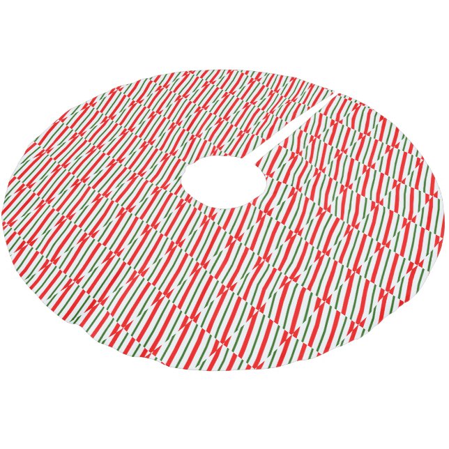 Crazy Stripes Christmas Tree Skirt (Angled)
