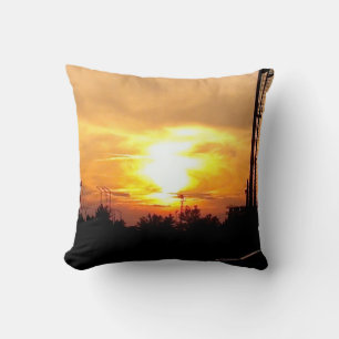 Crazy Sunset Nature Photography Cushion