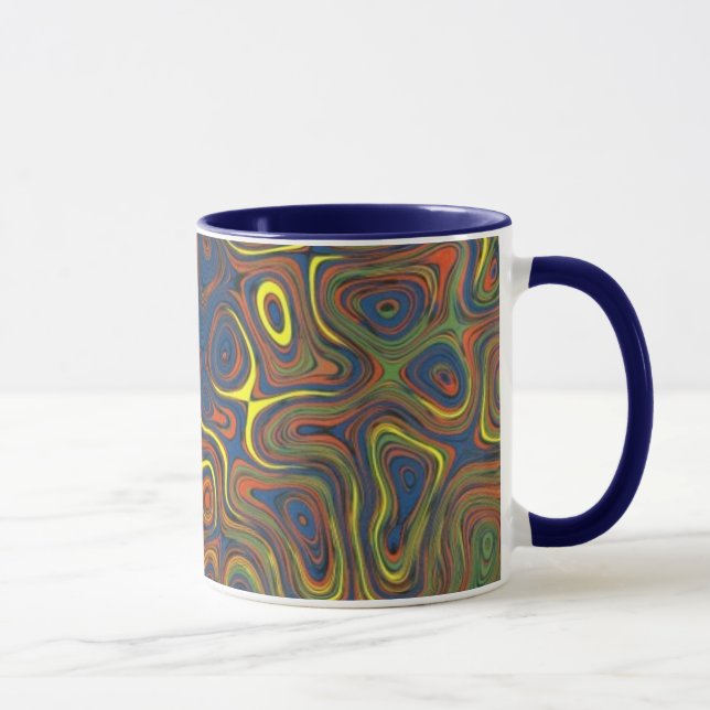 Crazy Swirls Coffee mug, Abstract Design Mug (Right)