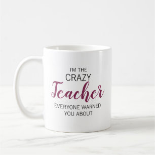 Crazy Teacher Personalised Name Coffee Mug