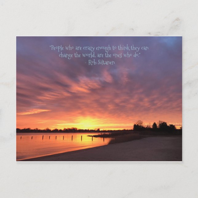 Crazy To Change The World Holiday Postcard (Front)