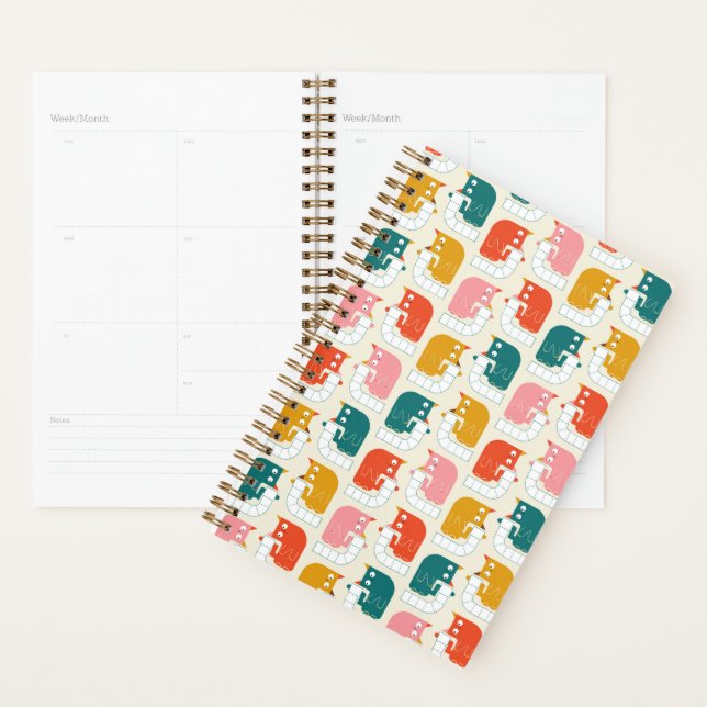 Crazy toilet paper cats  planner (Display)
