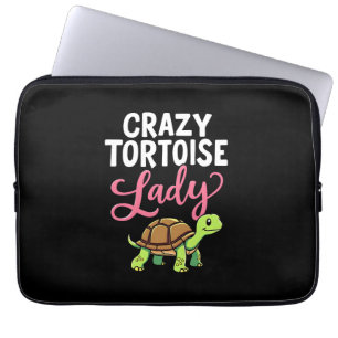 Crazy Tortoise Lady Tortoises Mom Women Turtle (3) Laptop Sleeve
