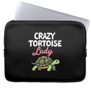 Crazy Tortoise Lady Tortoises Mom Women Turtle (4) Laptop Sleeve