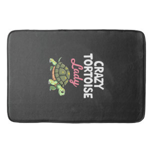 Crazy Tortoise Lady Tortoises Mum Women Turtle (4) Bath Mat