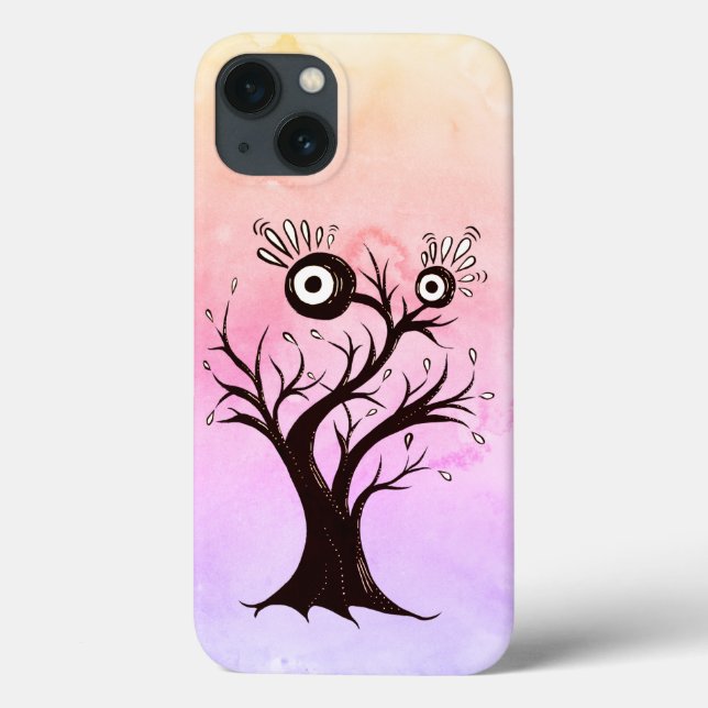 Crazy Tree Creature Ink Art Pink Fantasy Case-Mate iPhone Case (Back)