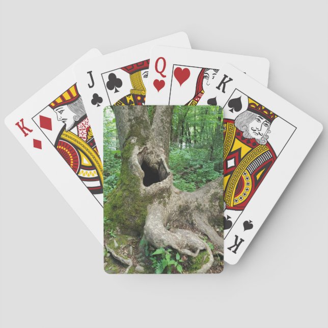 Crazy Tree in Great Smoky Mountains Playing Cards (Back)