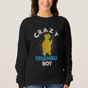 Crazy Triangle Boy Turtle Musical Instrument Sweatshirt