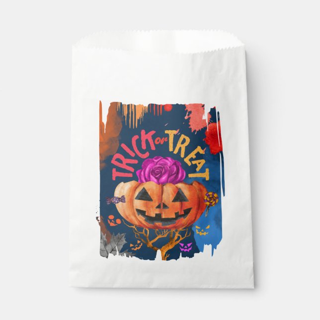 Crazy trick or treat favour bag (Front)