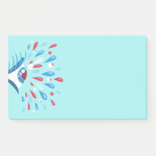 Crazy Trippy Eye Blue Psychedelic Art Post-it Notes