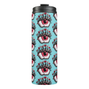 Crazy Trippy Eye Weird Whimsigoth Thermal Tumbler