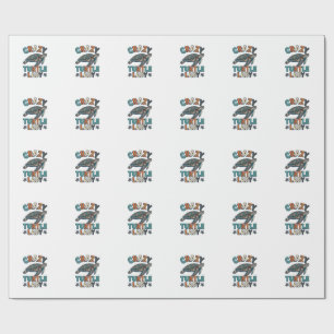 Crazy Turtle Lady Vintage Sea Turtle Shirt Design_ Wrapping Paper