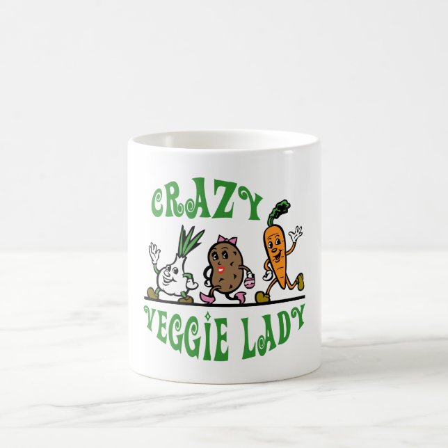 CRAZY VEGGIE LADY COFFEE MUG (Center)