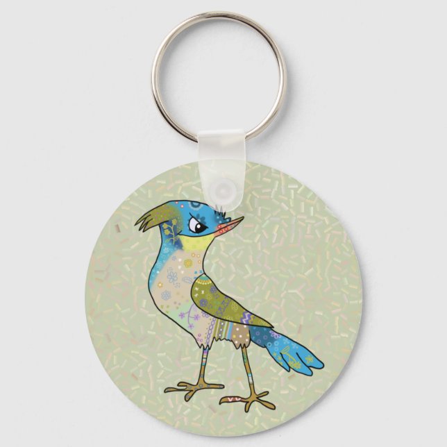 Crazy Vogel  Key Ring (Front)