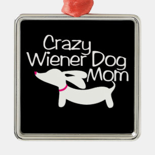 Crazy Wiener Metal Tree Decoration