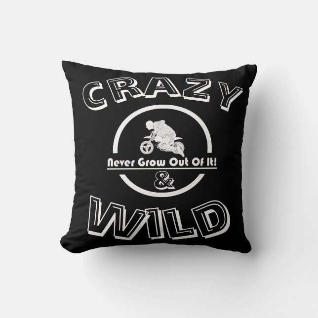 Crazy & Wild Arrow Hammer Motorcycle Biker Cushion (Front)