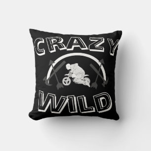 Crazy & Wild Arrow Hammer Motorcycle Biker Cushion
