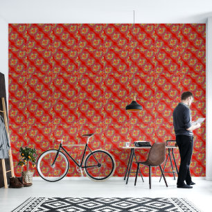 Crazy Wild Wildflower 1 Fleece Blanket Wallpaper