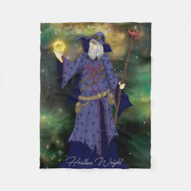 Crazy Wiz Biz, Space Wizard Art Fleece Blanket (Front)