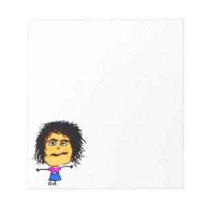 Crazy Woman Cartoon Notepad