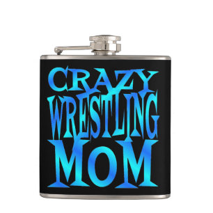 Crazy Wrestling Mum Hip Flask