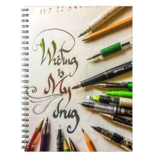 Crazy writer manifesto pens and pencils notebook