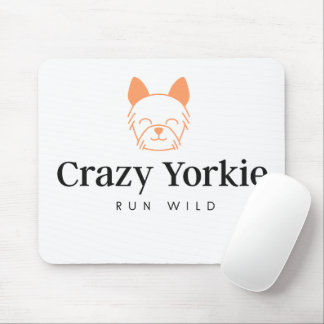 Crazy Yorkie Custom Computer Mouse Pad