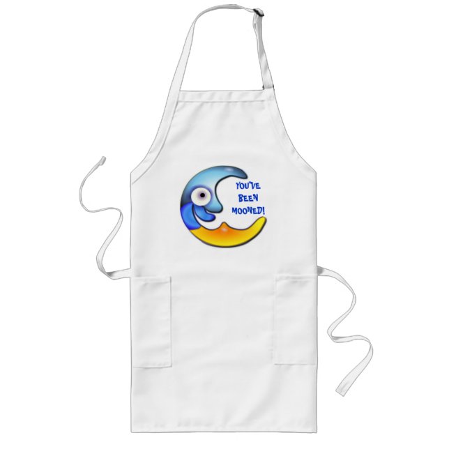 Crazy "YOU'VE BEEN MOONED" Cartoon Apron (Front)